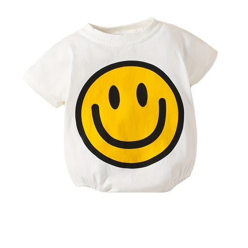 Happy face graphic onesie