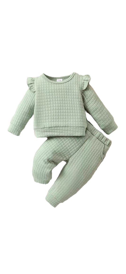 Quilted Green Jogger Set